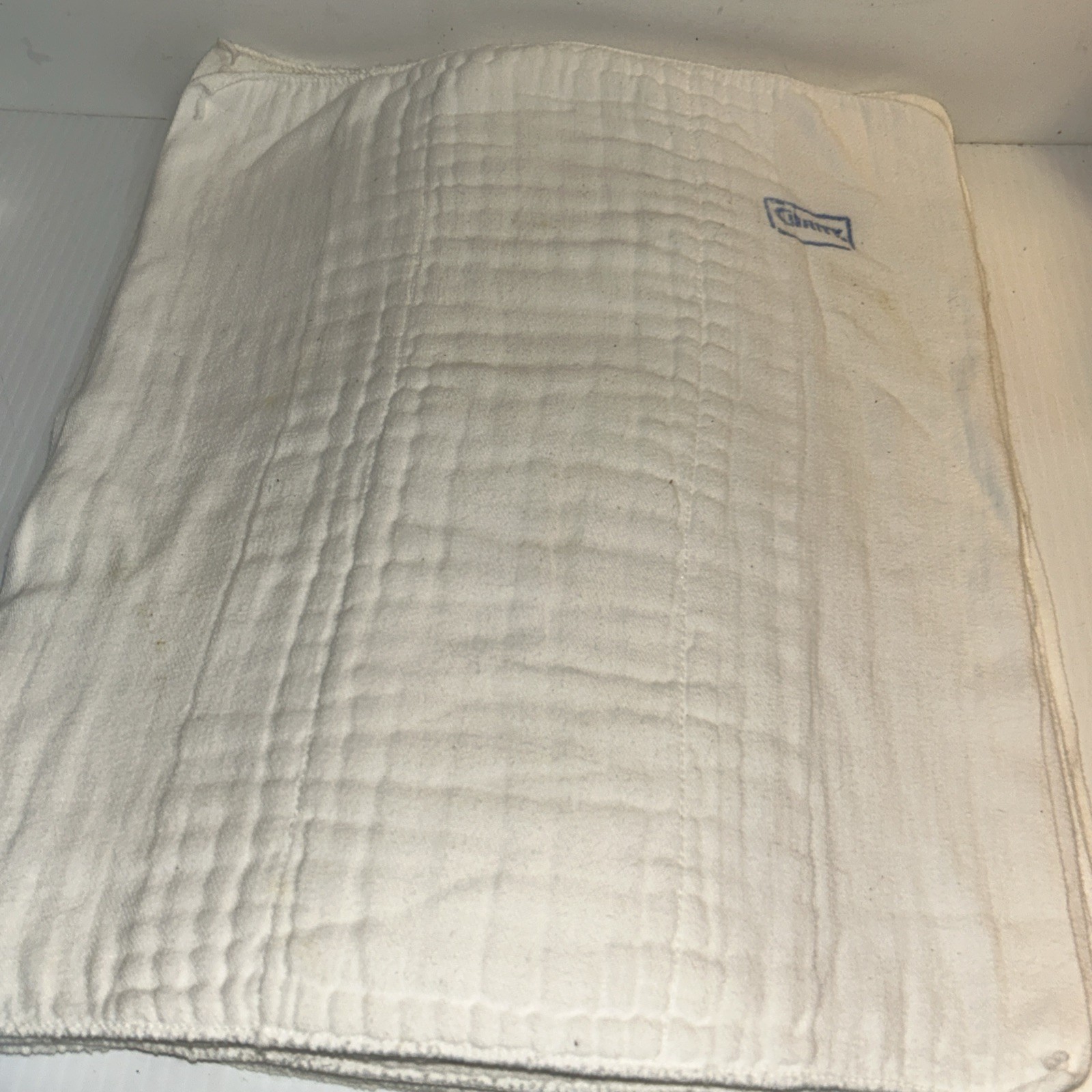 Lot Of 10 Curity Vtg Prefold Cloth Baby Diapers 16x13 Heavy Duty Some Stains/209