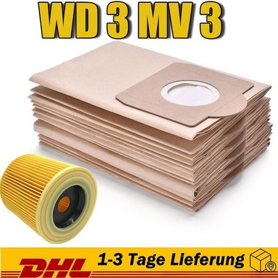 48 Staubsaugerbeutel +/- Filter geeignet für Kärcher 6.959-130, A 2201 WD 3 200