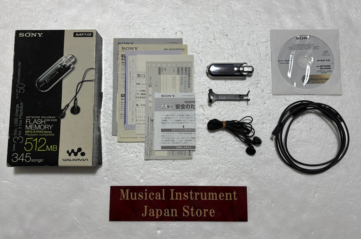 ウォークマンNW-E405（中古）512MB Sony Walkman NW-E405 512MB Midnight Black MP3 Portable