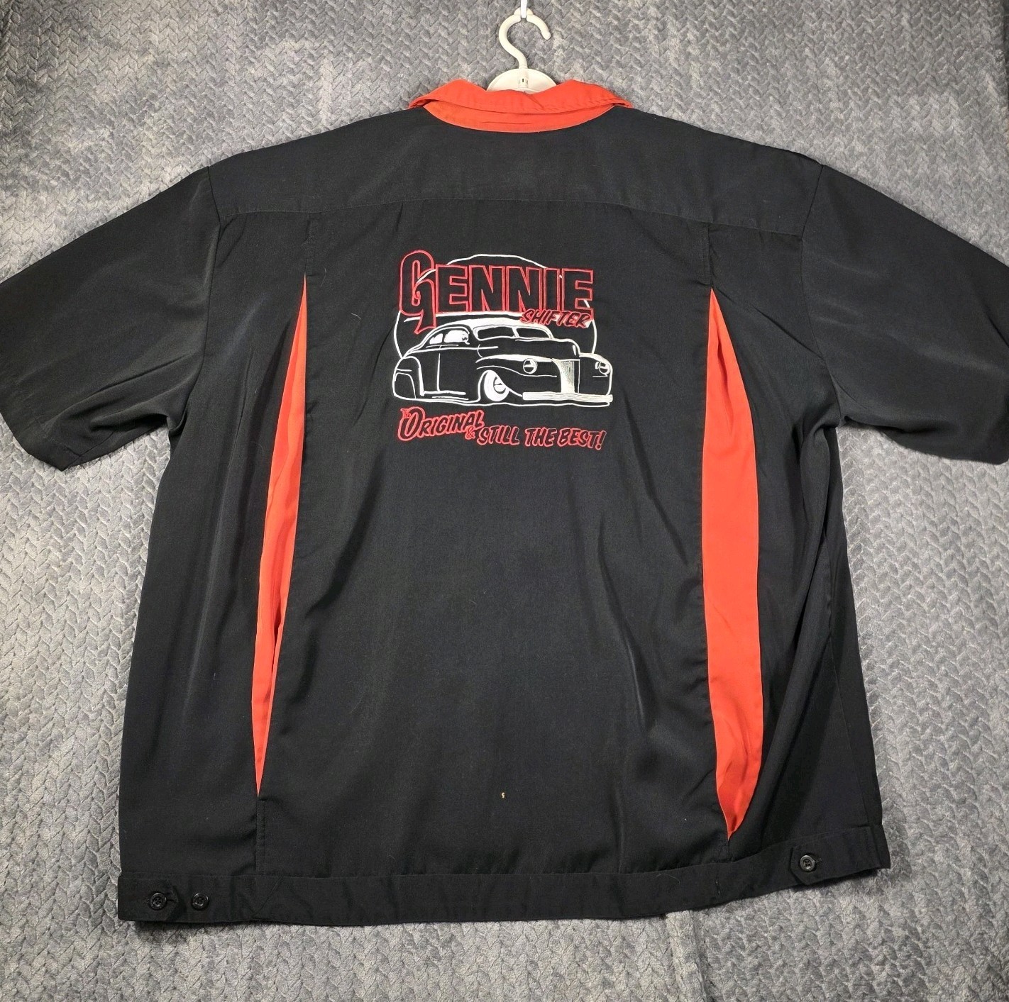 Streamline Apparel Gennie Shifter Bowling Shirt Men’s 3XL Black Hot Rod Cars