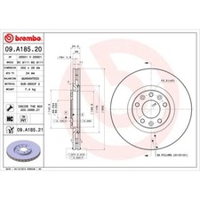 BREMBO 2x Bremsscheibe vorne Ø302 mm Innenbelüftet beschichtet für Peugeot RCZ