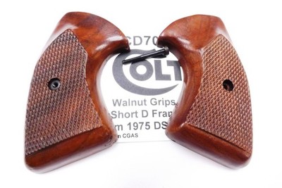 Colt Factory Walnut Combat Grips fit D Frame Cobra Detective 1970s