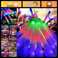 118PCS Foam Glow Sticks - Light Up Party Sticks, 3 Modes, Colorful Flashing, Glo