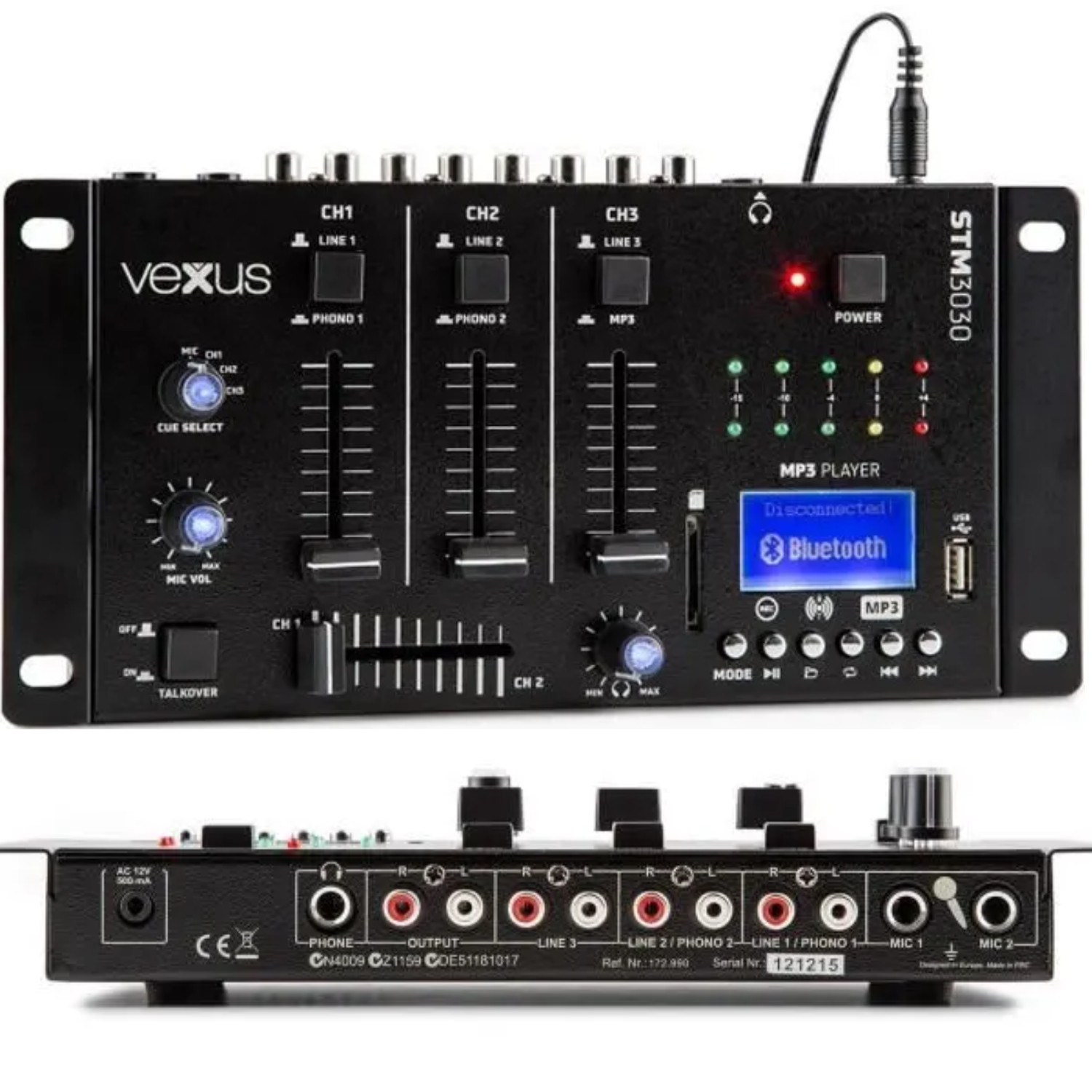 Console DJ Vonyx STM3030 4 canaux intégrant Bluetooth et lecteur MP3 USB