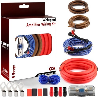 Complete Automotive 0 Gauge CCA Wiring Kit - High-Power Audio Production