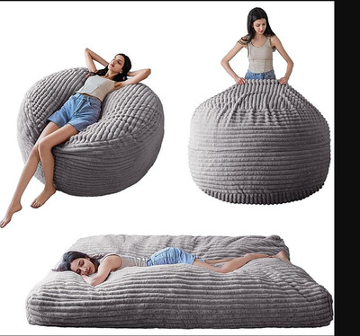 MAXYOYO Giant Bean Bag Chair   ANT-B01 Series (Short, Gray)
