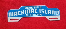Blue And White Beautiful Mackinac Island Mi License Plate Topper