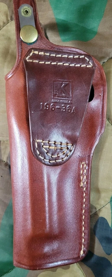 Triple K 196-36A Beretta 92/96 Holster Right-hand Leather Owb With Thumb Snap - Image 2 of 4