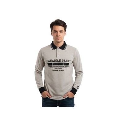 Canadian Peak Kinstar Herren-Poloshirt aus Baumwolle grau S