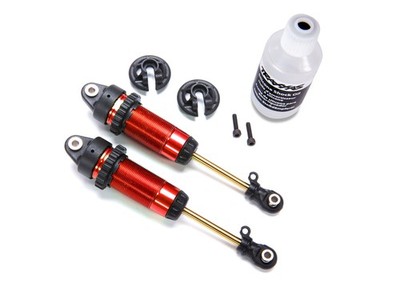 Traxxas 1/10 Slash Modified 2WD BL-2s * Fully Assembled XX-Long GTR Shocks, Red