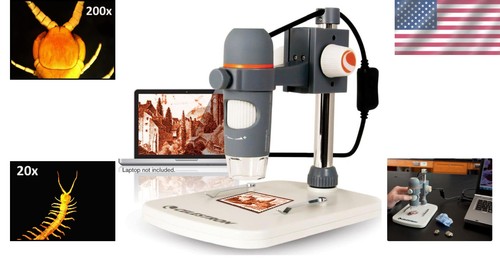 USB Handmikroskop Pro - verstellbare LED, 20x-200x, Windows/Mac kompatibel - Bild 2 von 11