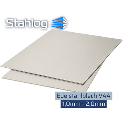 Edelstahlblech V4A 1.4571 | 1 2mm Zuschnitt nach Maß Seewasserfest viele Größen