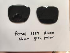 Persol PO3357S RENZO Polarized Gray Replacement Lenses 56mm Glass AUTHENTIC