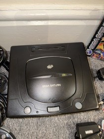 Sega Saturn Video Game Console MK2 1995 Bundle & 2 games mint condition 