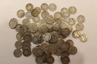 $9.00 FACE 90% JUNK SILVER MERCURY DIME LOT, 90 TOTAL SILVER DIMES
