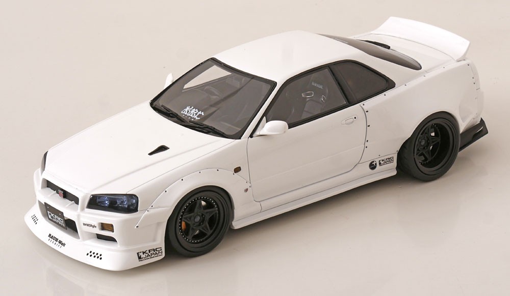 1:18 Otto Nissan Skyline GT-R (R34) KRC 2019 white 9580010223435