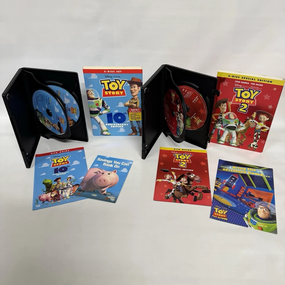 Toy Story DVD Collection 1-4 Lightyear Time Forgot Disc Sets + Slipcovers Mint - Image 2 of 4
