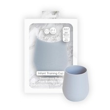 Tiny Cup Pewter - 4 months - 100 Silicone Training Cup for Infants - Desi...