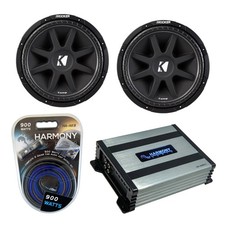 Kicker (2) 43C154 15" Comp C15 Series Sub 600W Subwoofer Coche y Amplificador HA-A400.1