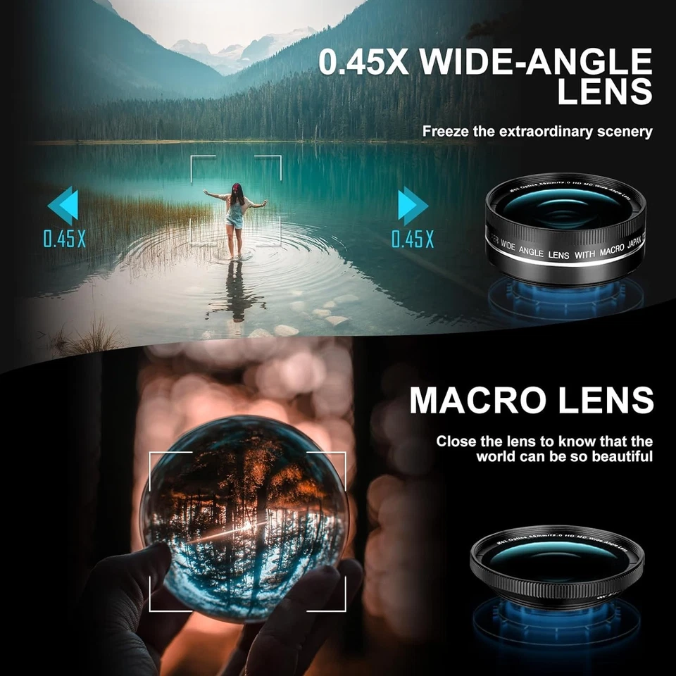 Kit de micrófono vlogger WiFi cámara enfoque automático Pro 4K 60FPS Foto 2 de 4