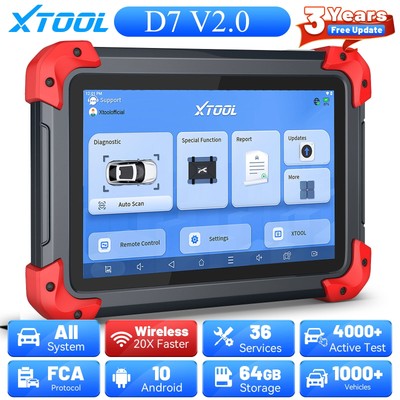 2025 XTOOL D7 V2.0 Car Scanner Full System Auto Diagnostic Tool IMMO 36 Function