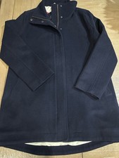 Pendleton Wool Striped Interior Jacket Coat Size Medium Navy Blue Women's
