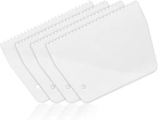 4 Pcs Adhesive Spreader Plastic Trowel Notched Glue Spreader 0.4" Tooth Hardwood