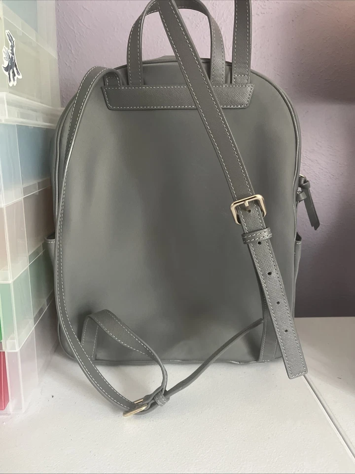 Kate Spade New York Large Nylon Grey Backpack Purse - Good Condition! - Image 3 of 4