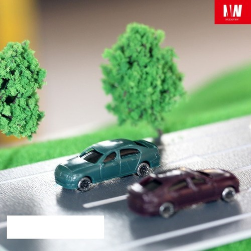 20pc 1:300-75 Plastic Car Model Set Garage City Street Scene Sports Car Model - Picture 2 of 21
