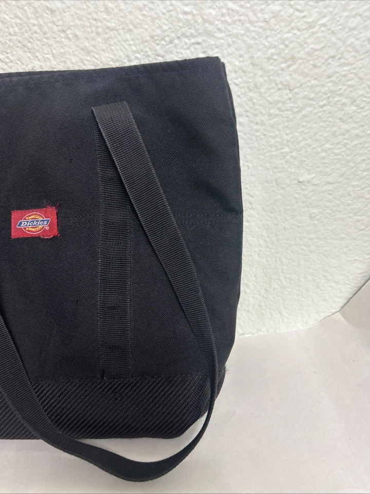 Y2K Small Black Dickies Tote Bag Polyester 13x10x3 Flaw Lining Peeling - Image 4 of 4