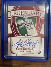 Panini Flawless 2023-24 Bob Cousy Legendary Scripts Ruby /15 Celtics Auto 