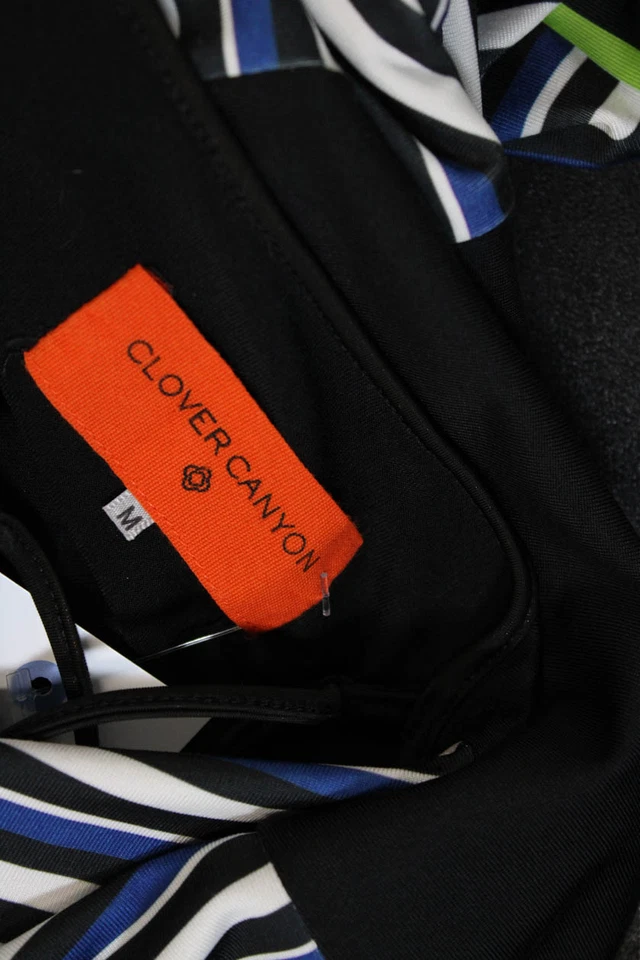 Vestido halter sin mangas estampado geométrico multicolor talla M Clover Canyon para mujer Foto 4 de 4