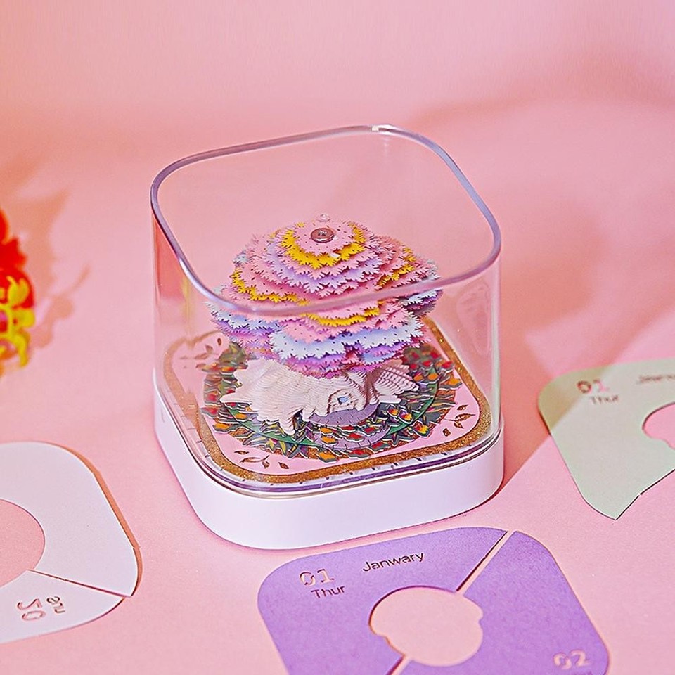 Calendrier De Bureau Personnalisé Avec Blocs-Notes Et Index Métallisés