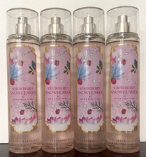 Bath Body Works LOT OF 4 STRAWBERRY SNOWFLAKES Fine Fragrance Body Mists