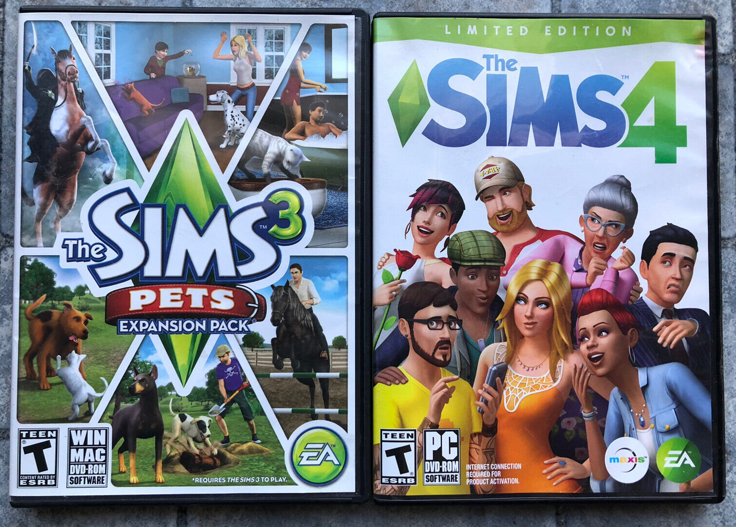 Lot Of 2 ; The Sims 4 - PC &amp; The Sims 3 Pets Expansion 14633730371 | eBay