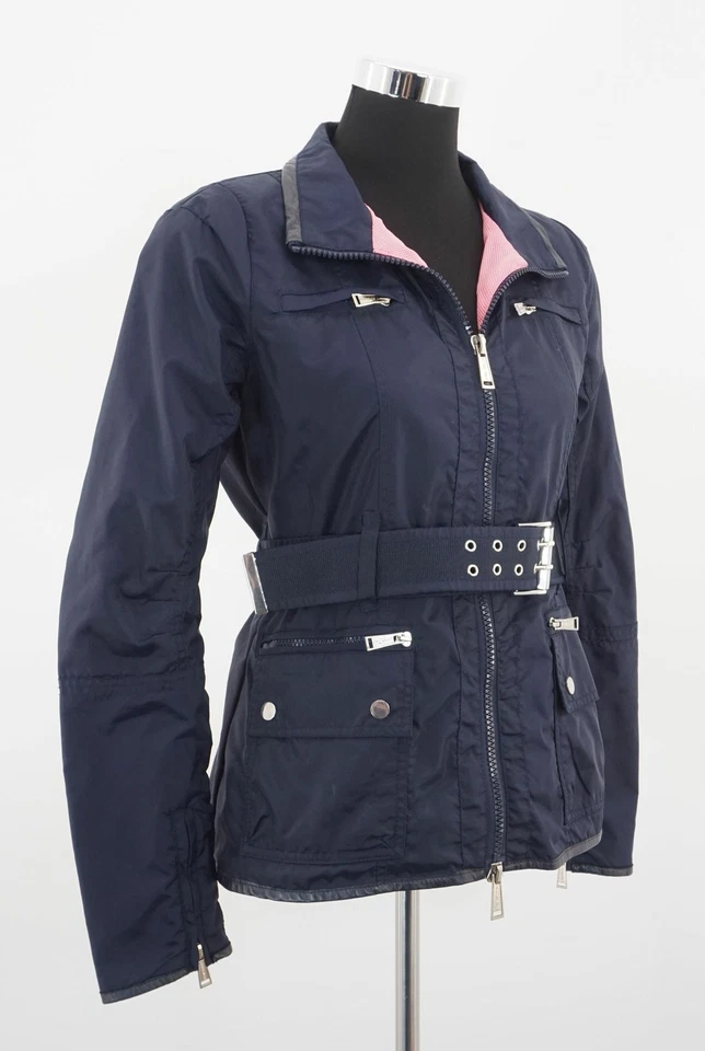 Silvian Heach Damen Jacke L blau dunkelblau Gürtel A072 - Bild 3 von 4