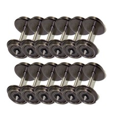 12pcs HO Scale 1:87 36" DC Metal Wheels for Model Train DC Wheel set C8724