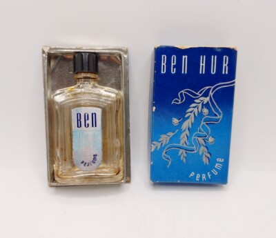 Vtg Jergens Ben Hur Perfume Bottle in Original Box Art Deco Mid-Century EMPTY