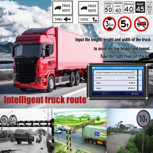 5" 8GB GPS Navigator Car Auto Truck Navigation BTH System Sat Nav Lifetime Map - Bild 11 von 14