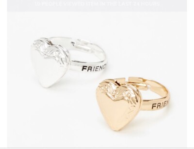Claire's two tone silver gold bff best friend locket ring Jewelry