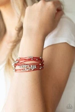 Star-Studded Affair - Red Paparazzi Jewelry/Accessories Bracelet