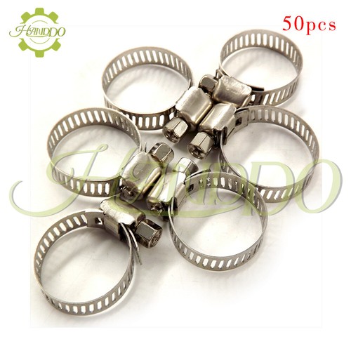 3 3/4 In Pipe Pipe Clamps, Hangers & Straps 100-Piece Stainless Steel Hose Clamp Set – Adjustable 1/2" To 3/4" For Fuel Lines, Plumbing & More 90 Day Warranty Clamps - Foto 3