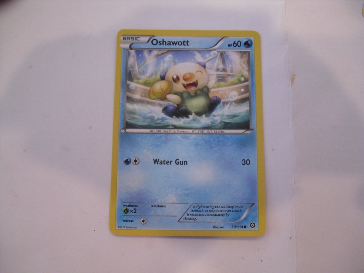 30/114 Oshawott - Steam Siege - Common Pokemon TCG Card T 30/114 Oshawott - Steam Siege - Common Pokemon TCG Card T