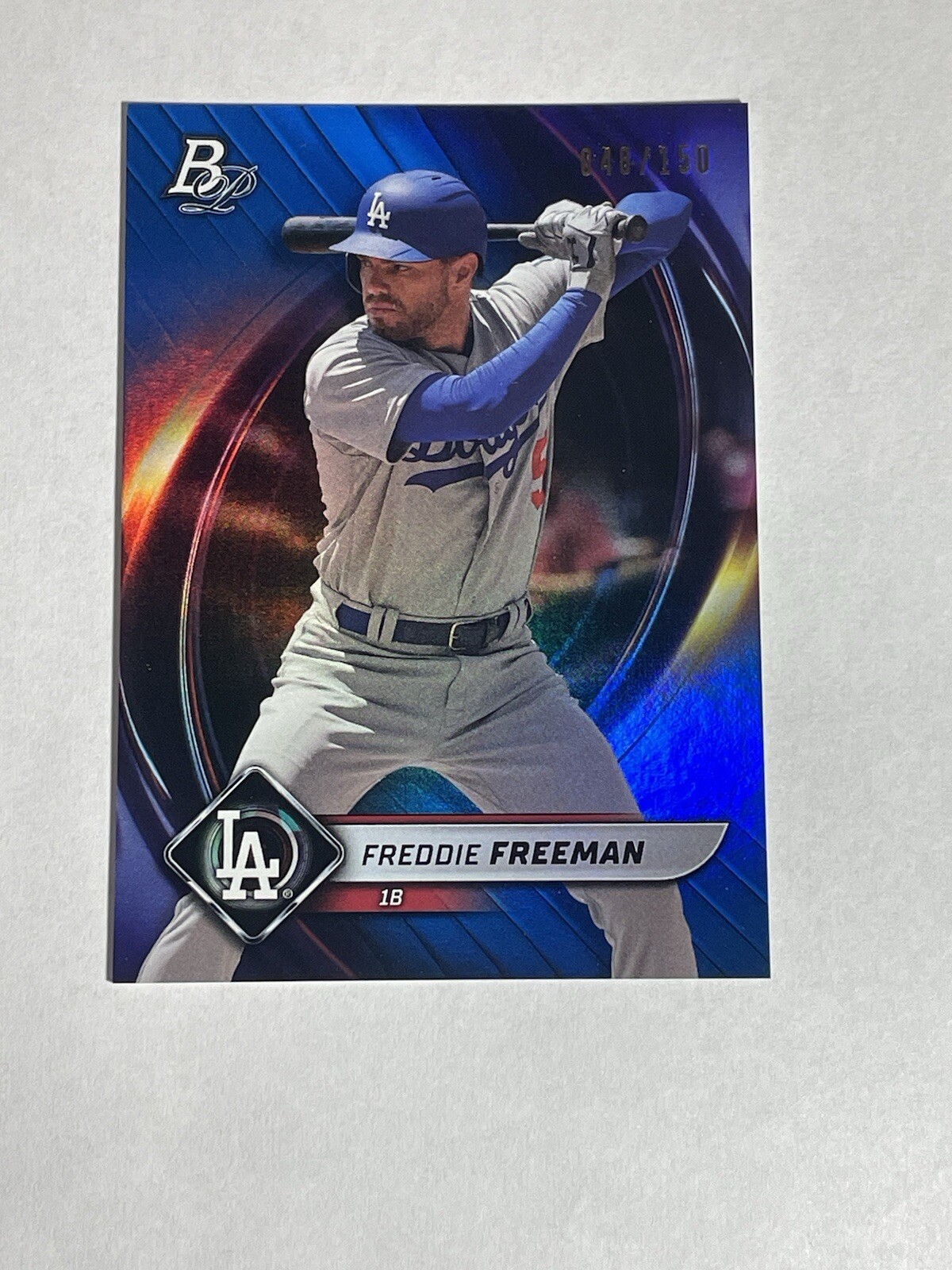 FREDDIE FREEMAN 2022 BOWMAN PLATINUM #53 BLUE #/150 DODGERS