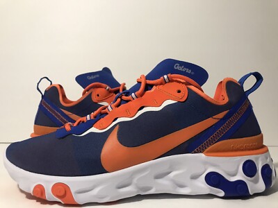 Nike React Element 55 X ''Florida Gators'' Game/Royal/Orange CK4855-400 Sz 9