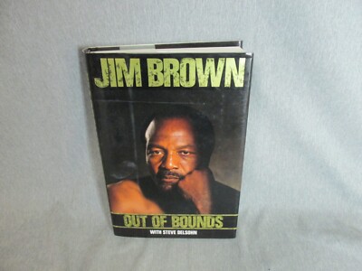 Signed/Inscribed Jim Brown: Out of Bounds With Steve Delshon DJ HB 1989