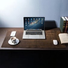 Genuine Leather Office Computer Desk Mat Lagre Keyboard Game Mouse Laptop Pad