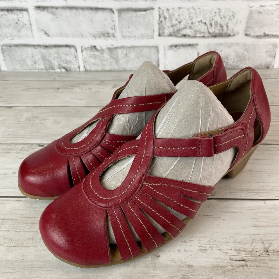 Zapatos para mujer Softspots Sally Pillowtop Technology cuero rojo cardinal 8,5 M Foto 4 de 4