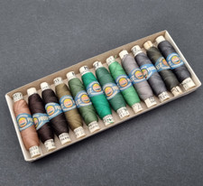 12 Rollen Nähgarn MEZ Progress Perlcordonnet 100% Baumwolle Bunte Mischung 3