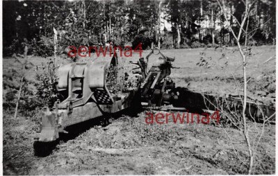 Zerstörte russ. Artillerie Geschütz Rollbahn Wilna Litauen Ostfront